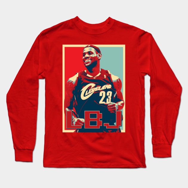 young lbj pop art Long Sleeve T-Shirt by warbotspecial